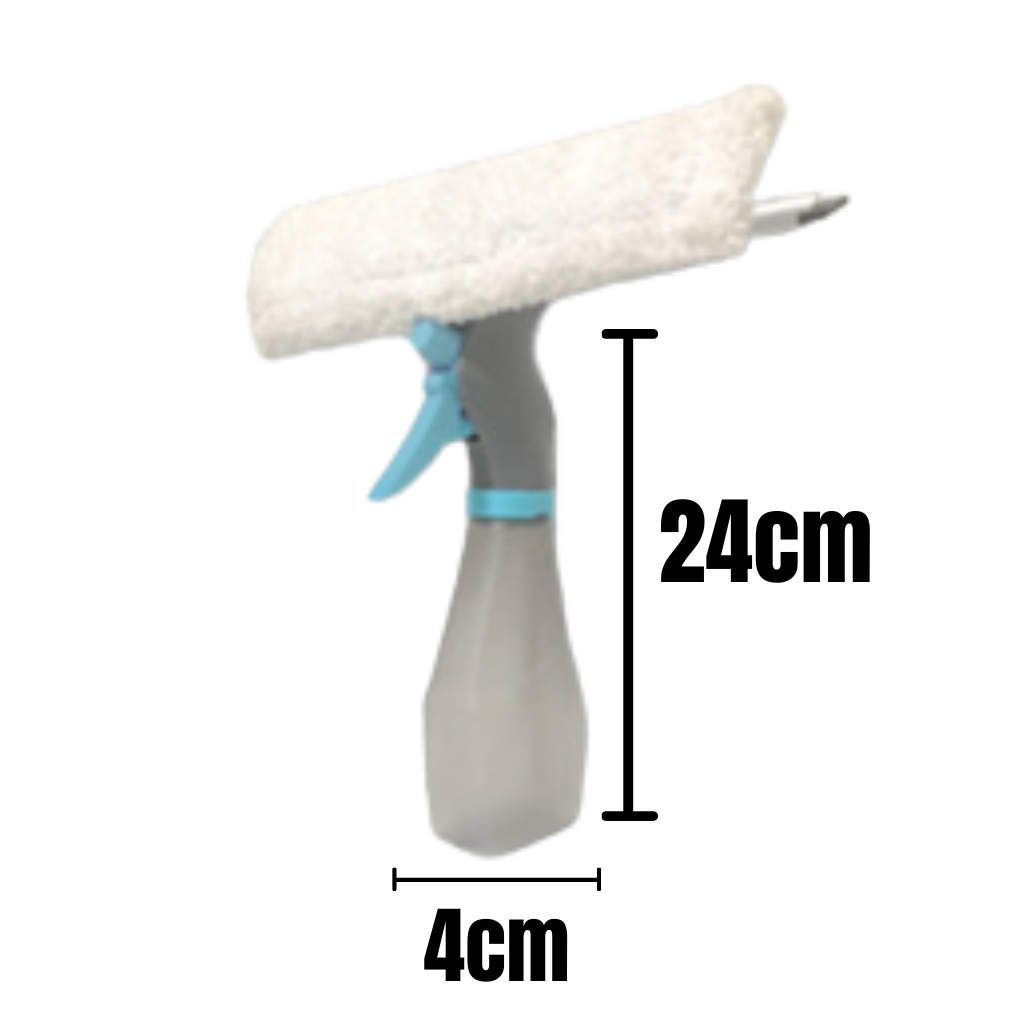 Mop Spray com Reservatório 250ml Vidro Rodo 3 Em 1 Limpeza em Geral Vidro Janela