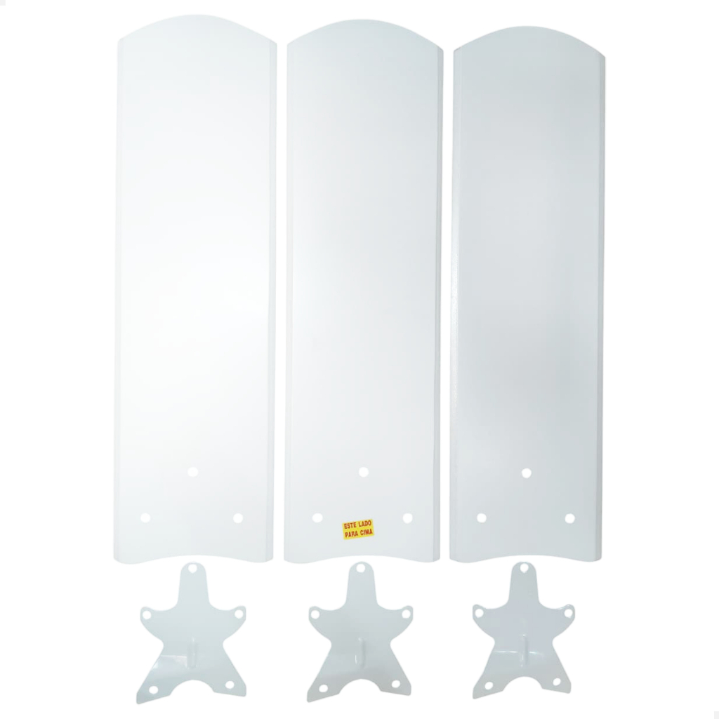 Kit completo 3 Hélices Garras Pá Ventilador De Teto Ventisol Branca mdf Wind Light fenix sunny aires