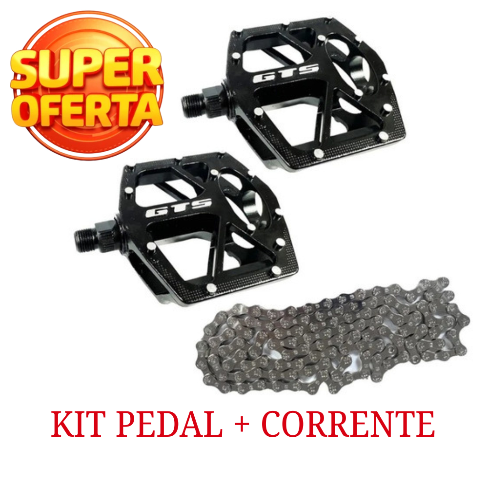 Pedal Plataforma Gts De Aluminio Mtb+corrente 7 E 8v Index em Oferta na Shopee