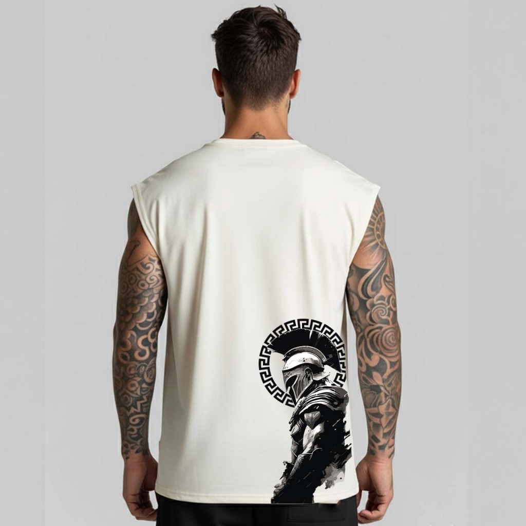 Camiseta Regata Machão Sparta Oversized  Camisa Paris France Streetwear Algodão Cavada Longline