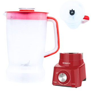 Copo De Liquidificador Mondial L-850 L-900w Translucido Resistente Vermelho