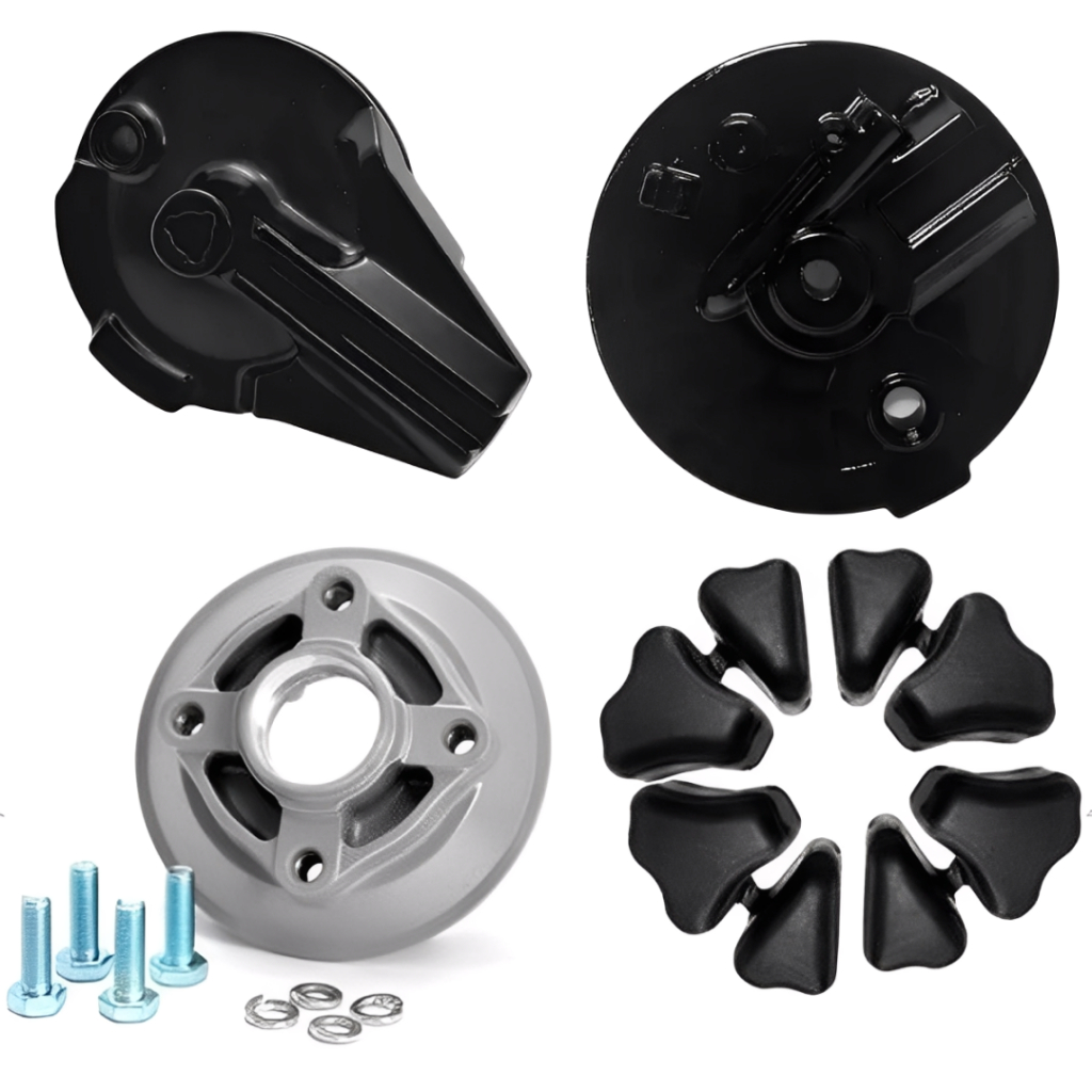Par De Espelhos Dianteiro e Traseiro Titan 150 Com Flange E Bucha