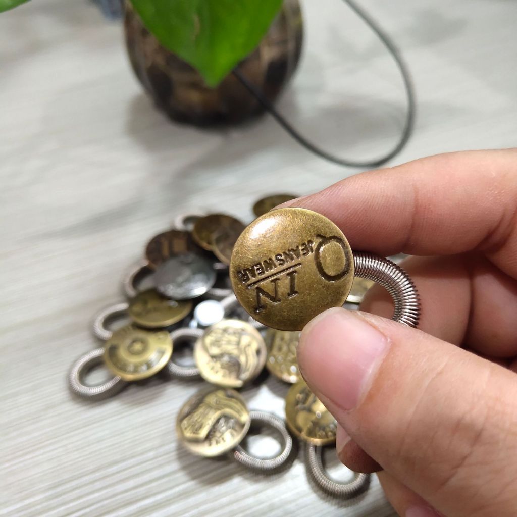 Extensor de Cintura Botões com mola para calças masculinas femininas ajuste instantâneo