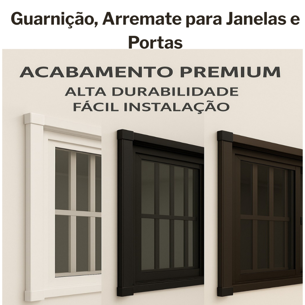 Arremate Aluminio Alizares Guarnição Para Janelas 1,20x1,00Cores em Oferta na Shopee