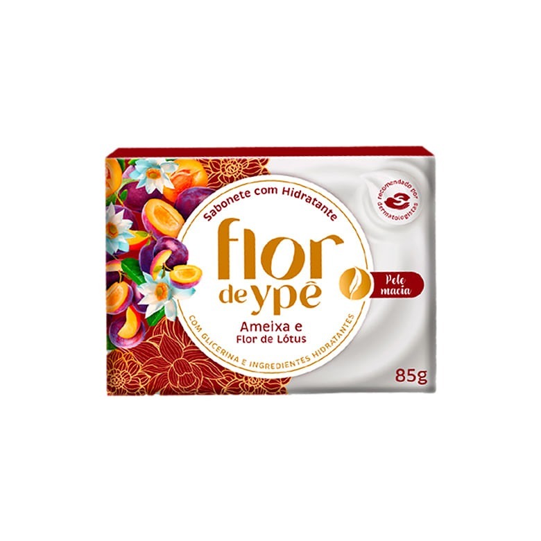 Sabonete Em Barra Flor De Ypê Ameixa E Flor De Lótus Com 85g em Oferta na Shopee