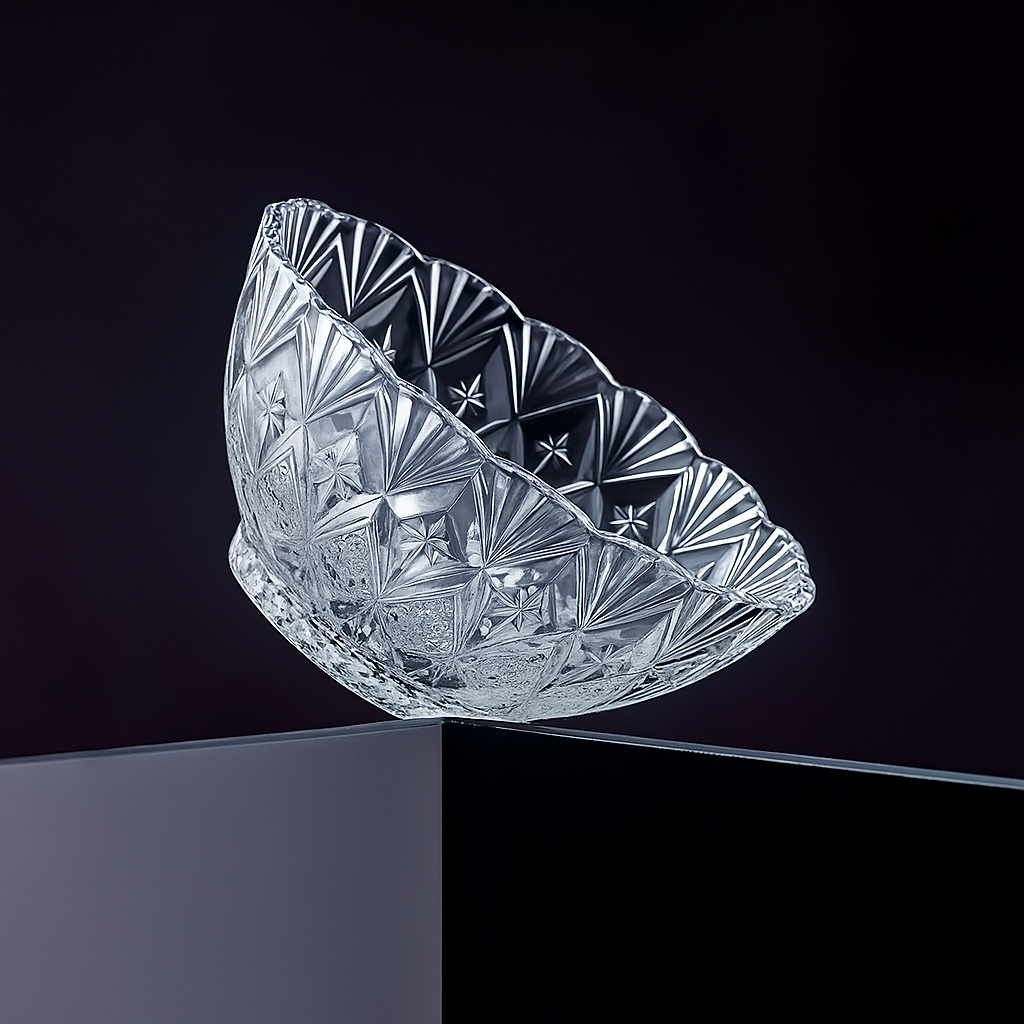 Jogo De Sobremesa Tigela Bowl 24, 12, 6 Peças 150 ML Em Vidro Cristal Desenhado Decorado Lindo