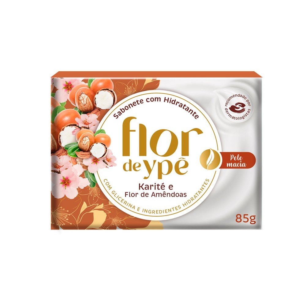 Sabonete Em Barra Flor De Ypê Karité E Flor De Amêndoas Com 85g