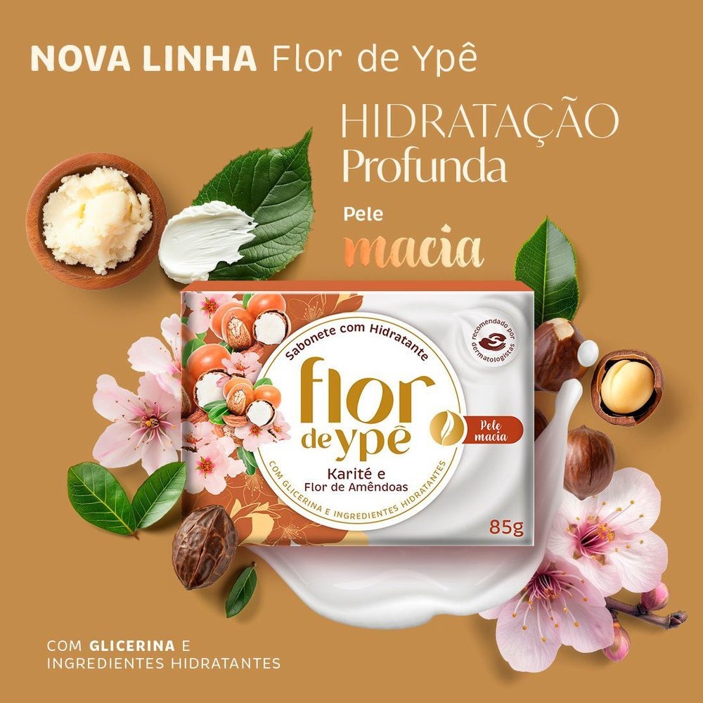 Detalhes do Sabonete Em Barra Flor De Ypê Karité E Flor De Amêndoas Com 85g