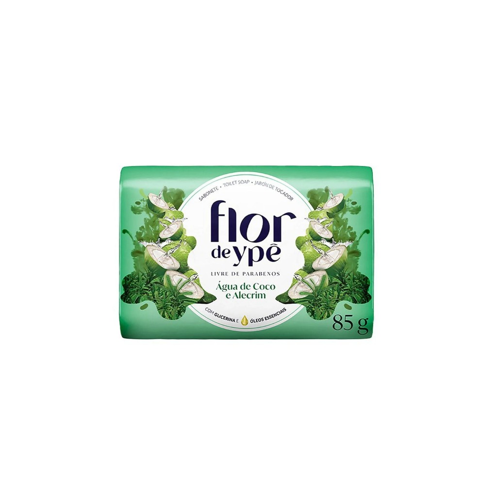 Sabonete Flor De Ypê Agua De Coco/Alecrim 85g