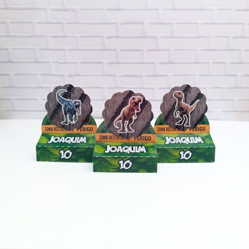 Porta Bis Duplo Dinossauro Personalizado - Jurassic Park - Lembrancinha de Festa/Aniversário