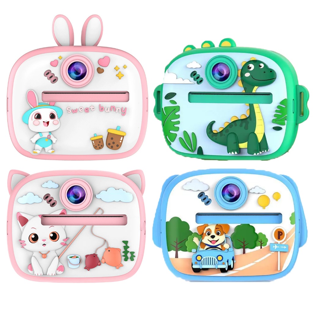 Câmera De Impressão Instantânea Para Crianças Vídeo Fotografia Digital Fotográfica Presente Toy Mini