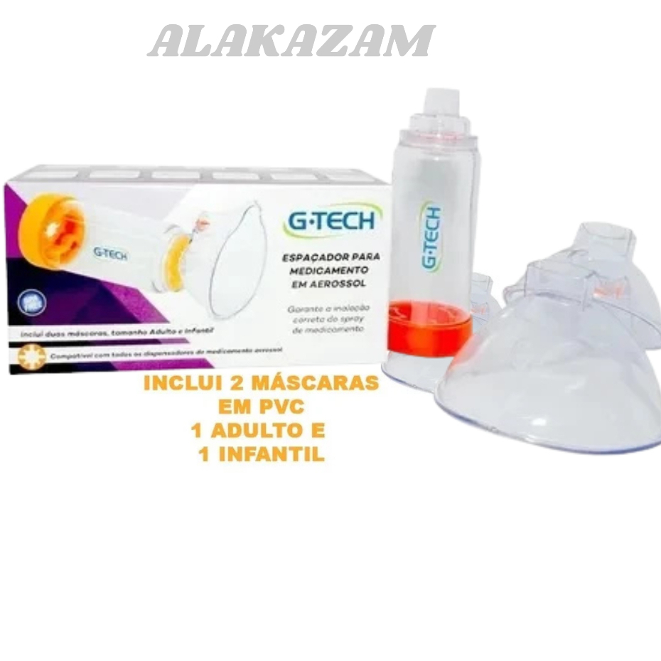 Espaçador Para Aerossol Em Pvc G-tech Clear uso Adulto e Infantil Máscaras Macias