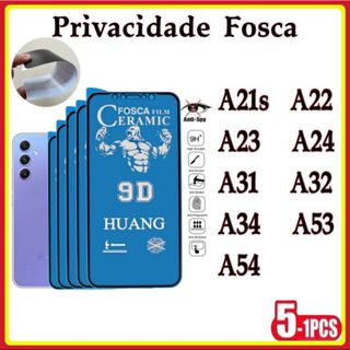 Película Privativa Fosca Anti-Spy Matte Cerâmica Hidrogel Samsung A21S A22 A23 A24 A31 A32 A34 A53 A54 em Oferta na Shopee