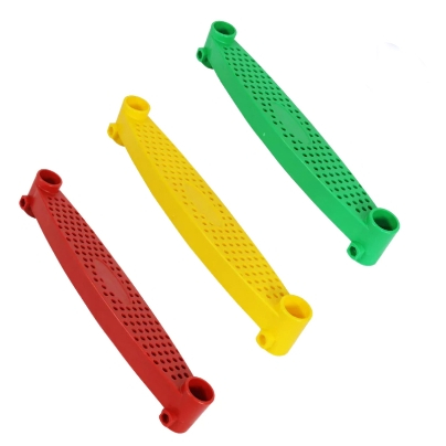 Kit Com 03 Degraus Plástico Vermelho Amarelo e Verde Para Escada Da Cama Elástica Pula pula Pula 34cm Tubo 25mm