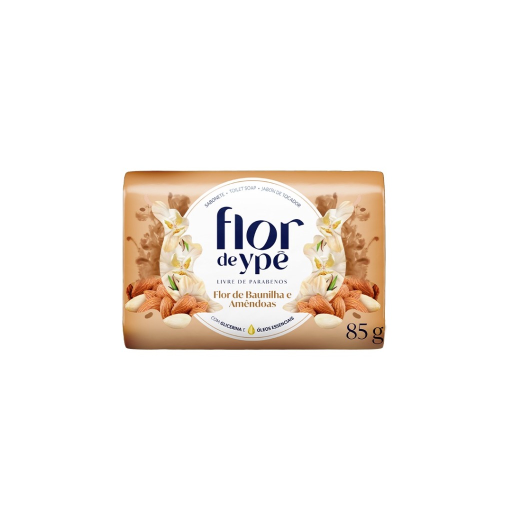 Sabonete Flor De Ypê Flor De Baunilha E Amêndoas 85g