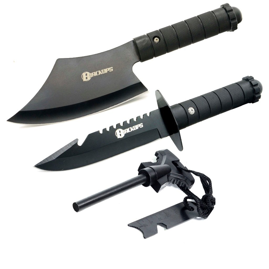 Machado Tático Viking Militar Camping Sobrevivência Camping THY-11+ Pederneira+ Faca Tática thy-16