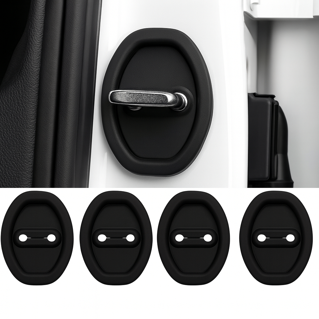 Protetor Fechadura Porta Carro Anti Ruído Anti Ferrugem Capa Automotiva Kit 4