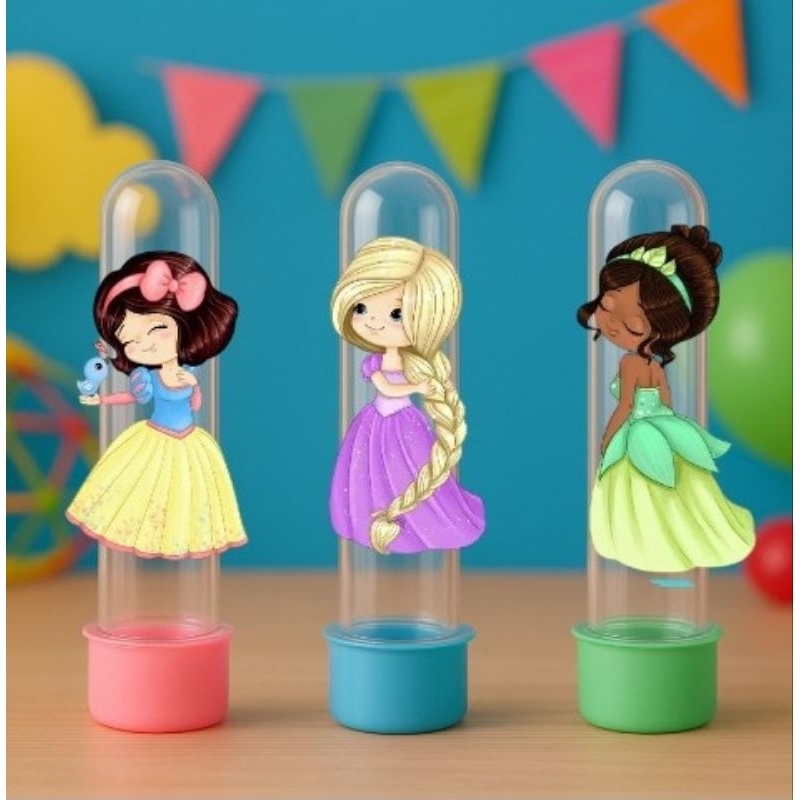 ENVIO RÁPIDO Aplique para tubete Princesas- lembrancinha personalizada decoração infantil