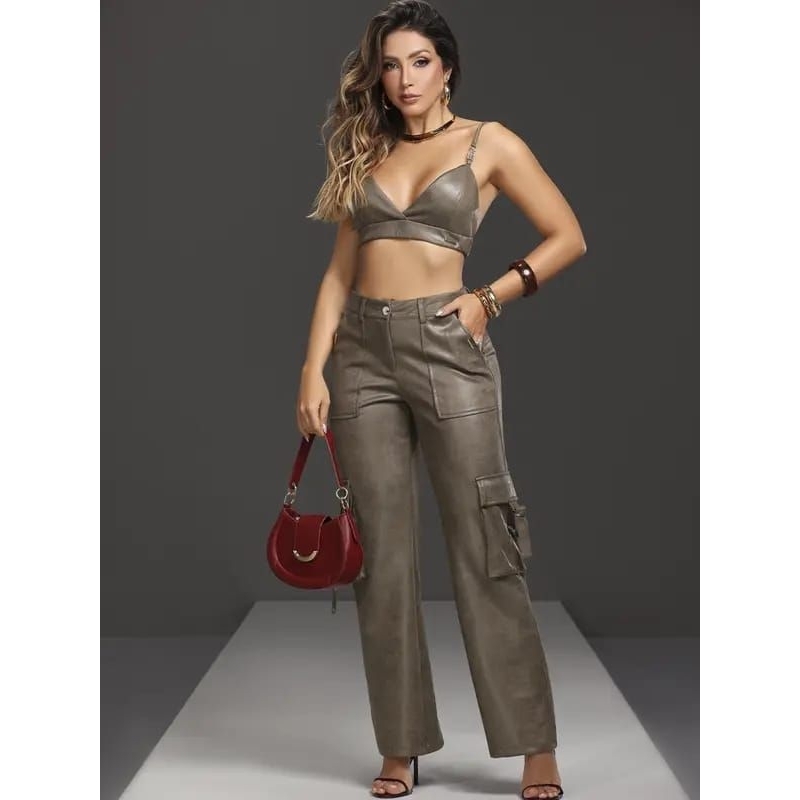 CONJUNTO CALÇA E TOP EMPÓRIO PIT BULL SOFISTICADO E ELEGANTE Ref: 89735