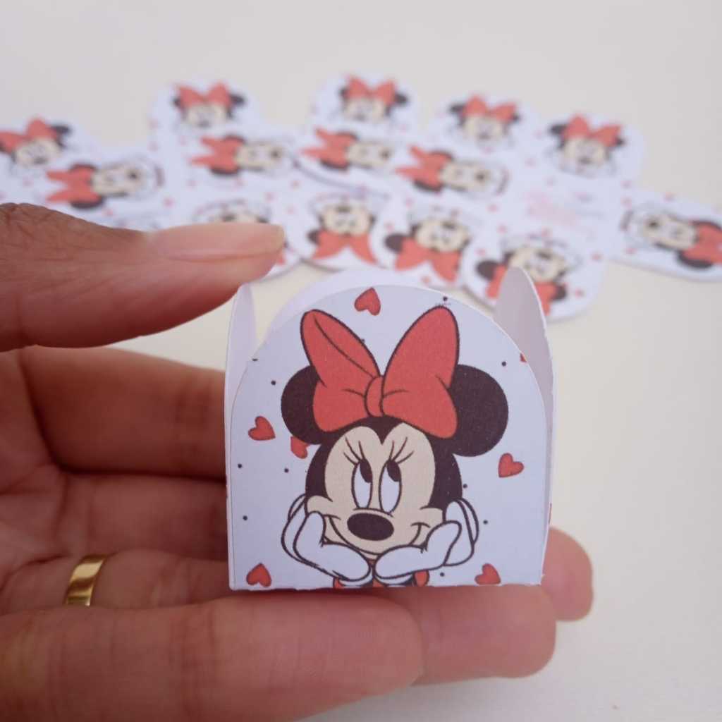 Forminhas para doces Personalizada Minnie Vermelha /Lembrancinha de Festa /Aniversário