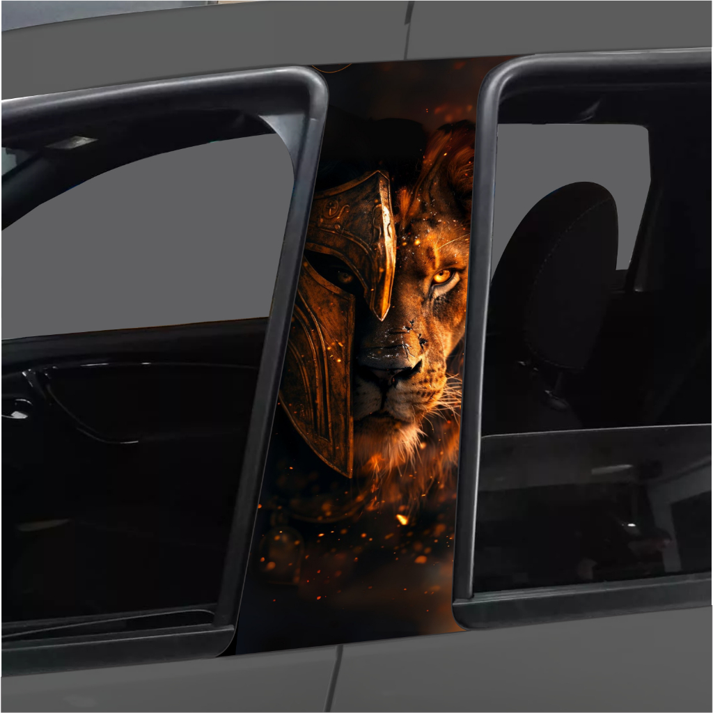Adesivo de Coluna de Porta Carro Gladiador Guerreiro leão Jesus Juda em Oferta na Shopee