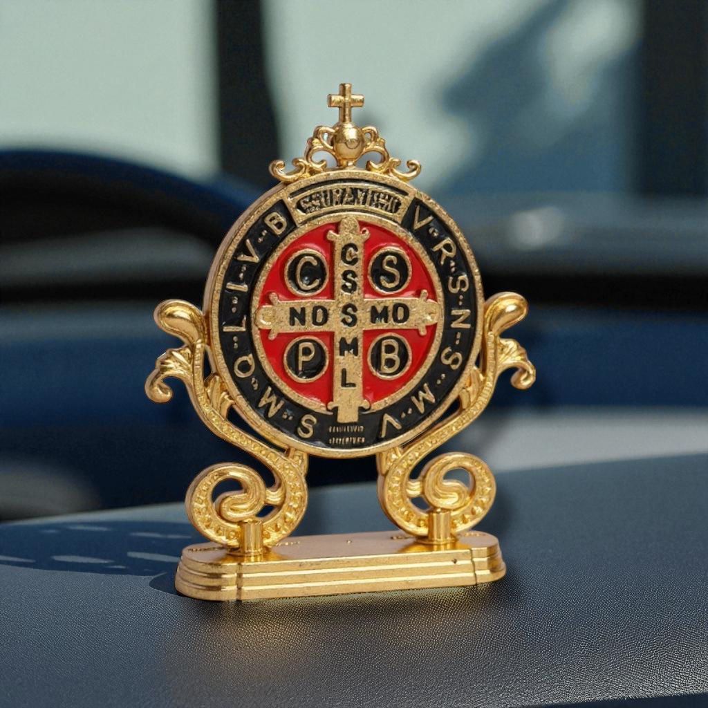 São Bento Para Carro Medalha De Proteção Pedestal Painel em Oferta na Shopee