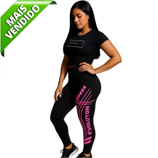 Legging Fitness Feminina Estampada Suplex Premium Cintura Alta e Zero Transparência Academia Treinos em Oferta na Shopee
