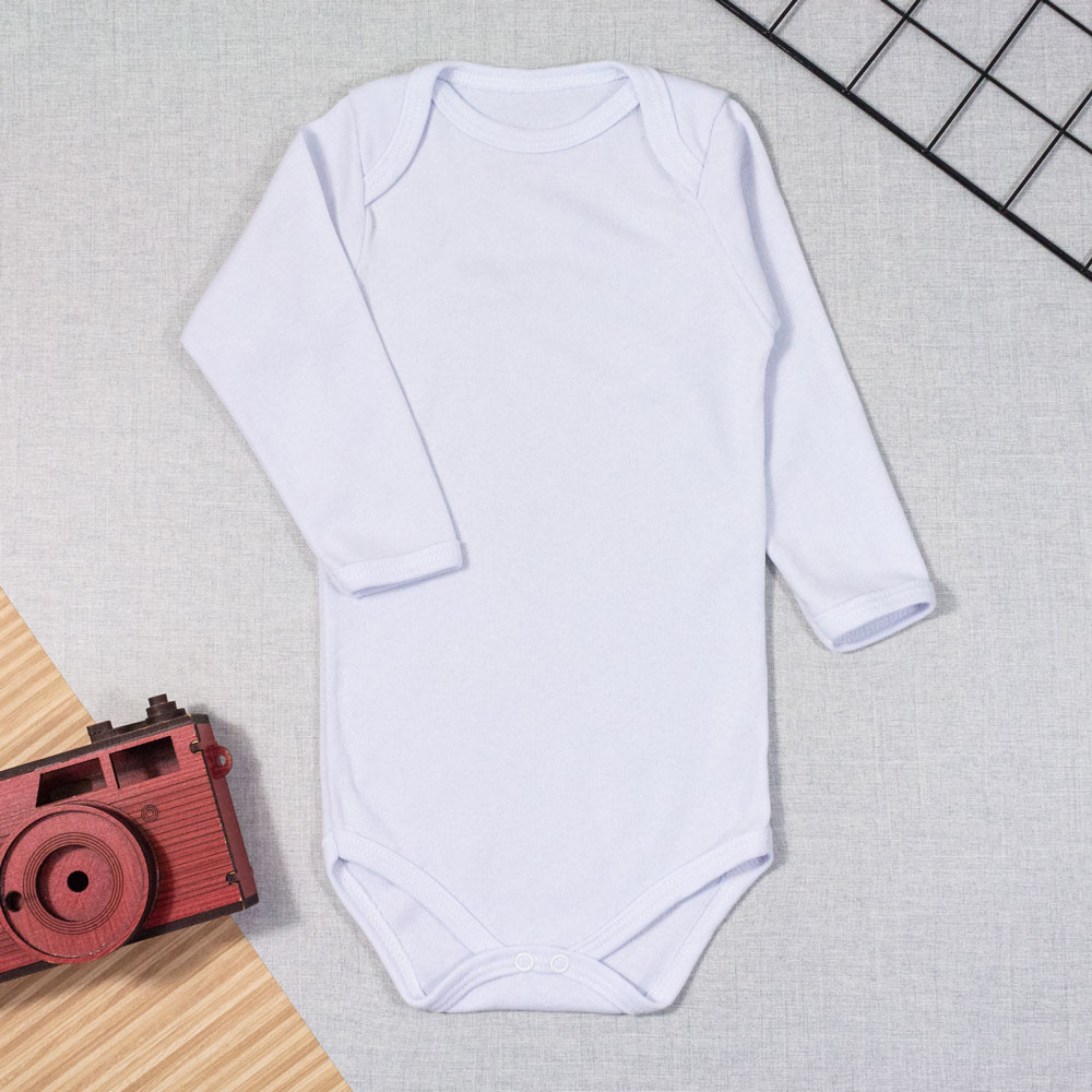 Body bebê manga longa Personalizado Body Infantil Body Mesversario sua Ideia ou Arte criamos malha elastano