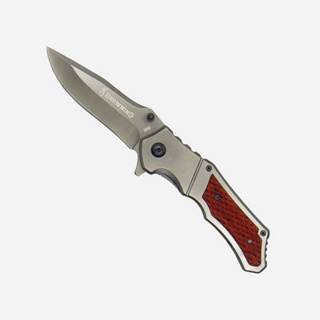 Browning Canivete 369: Lâmina de aço inoxidável, cabo de metal e madeira. Design robusto e clássico em Oferta na Shopee
