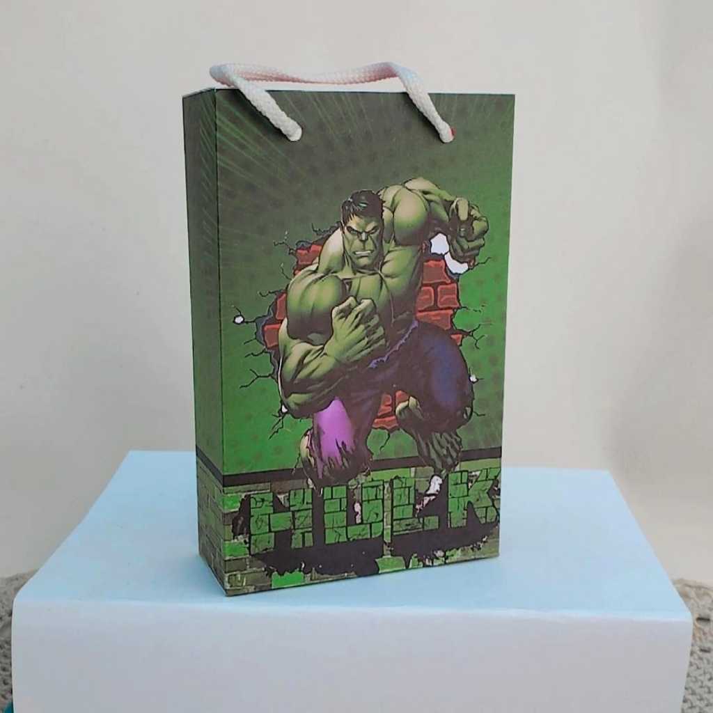 Kit Sacolinha Surpresa Festa Infantil Personalizado HULK | Lembrancinhas | Aniversário | PEGUE E MONTE