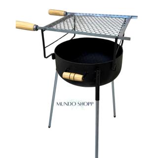QUEIMA DE ESTOQUE Churrasqueira Botijão com Grelha Desmontável a Carvão em Oferta na Shopee
