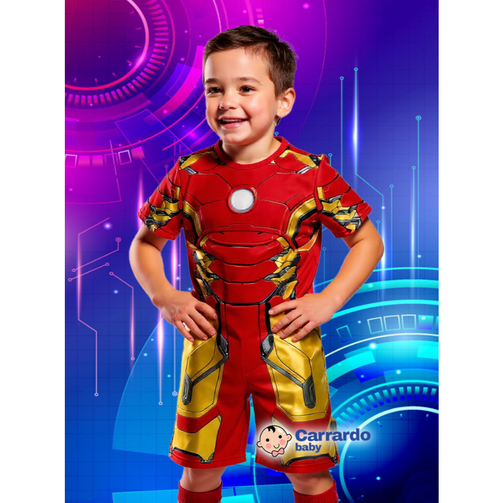 Fantasia Infantil Menino Super Heróis Barata Homem De Ferro Temática Masculina Achadinhos Criança em Oferta na Shopee