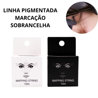 Linha Pigmentada Marcação de Sobrancelhas Preta Branca Mapeamento Marcador Design de Sobrancelha em Oferta na Shopee