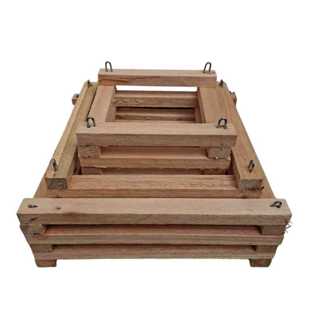 Cachepô de Madeira Rústico Quadrado nº 02 / 03 / 04 // Baixo para Orquídeas e Plantas Ornamentais em Oferta na Shopee