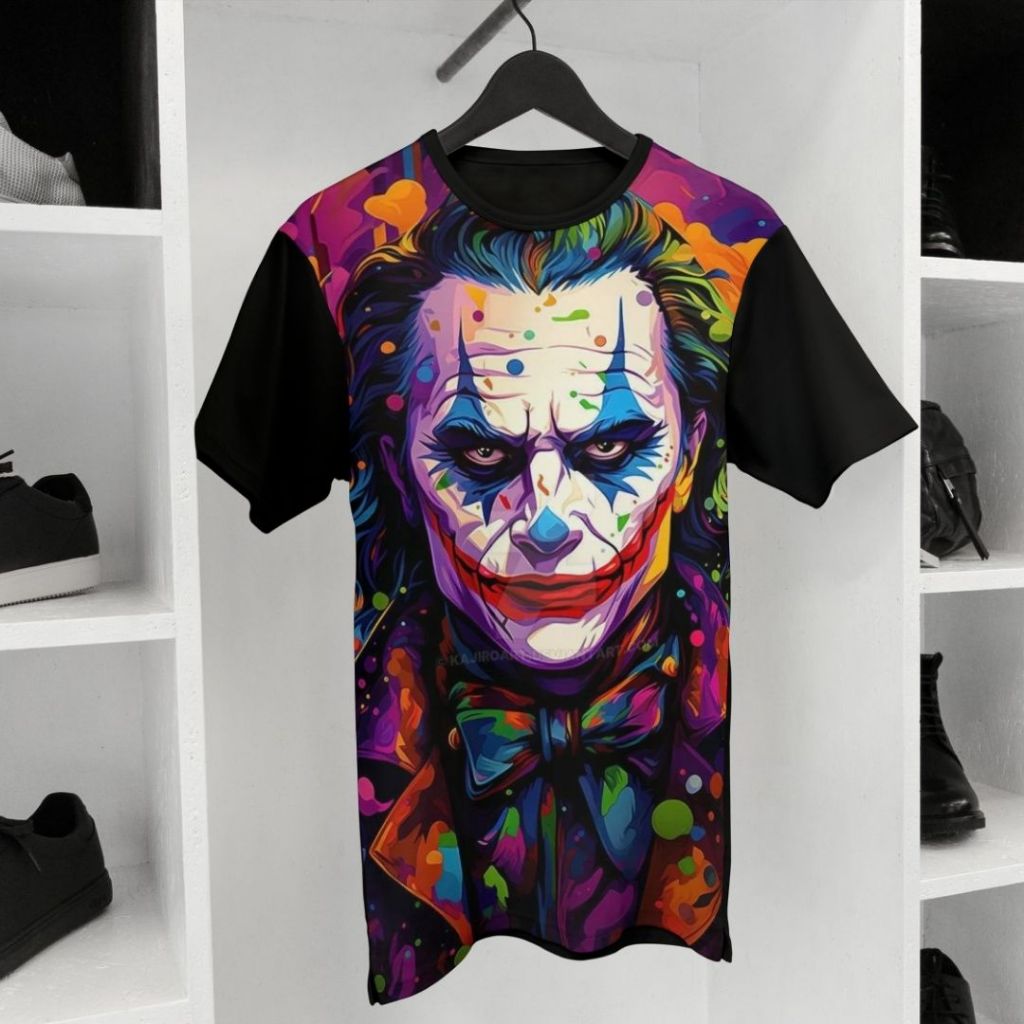 Camiseta Blusa DryFit Manga Curta Estampada DC Coringa Batman Gotham Super Herói Infantil Adulto
