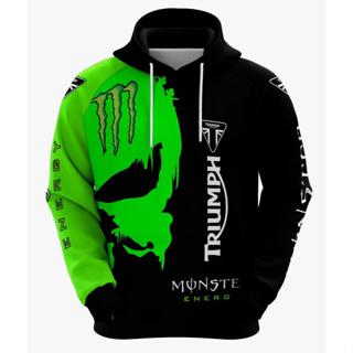 Moletom Masculino Uniforme Monster Triump Moto Gp em Oferta na Shopee