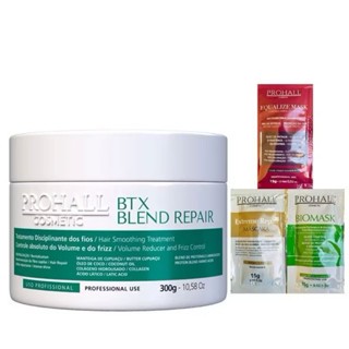 Btox / Btx Capilar Orgânico Sem Formol Blend Repair - Prohall Professional - 300g + 3 Sachês Hidratação Prohall