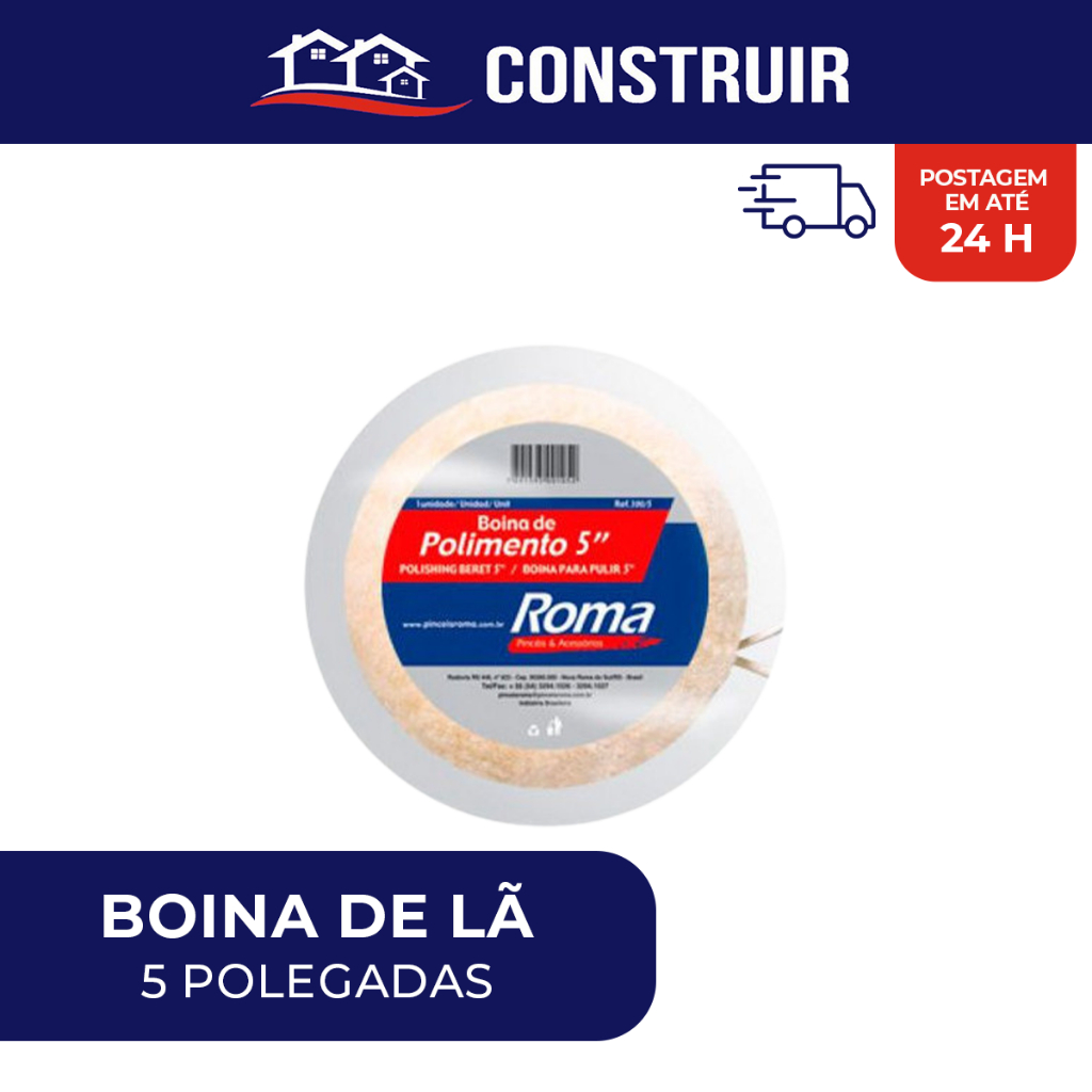 Boina De Lã Para Polimento 5 Politriz E Furadeira Roma