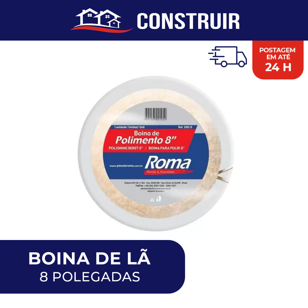 Boina De Lã Para Polimento 8 Politriz E Furadeira Roma