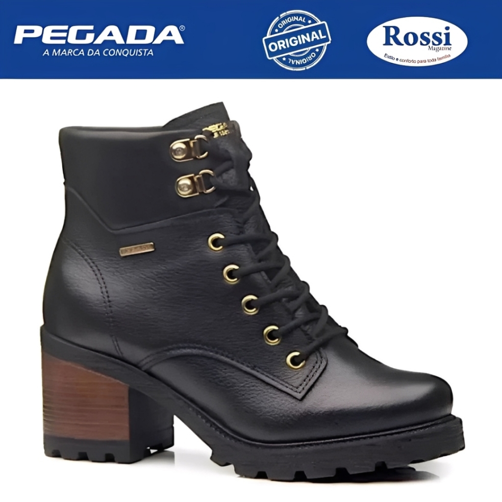 Bota Coturno Feminina Salto Médio Pegada Conforto Dia a Dia 281329