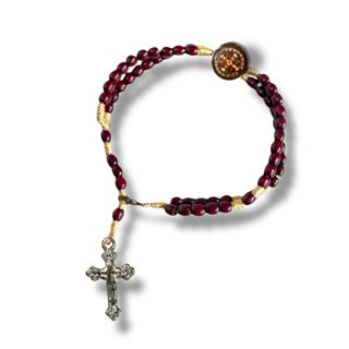 Terço Pulso Madeira Medalha de São Bento 27cm em Oferta na Shopee