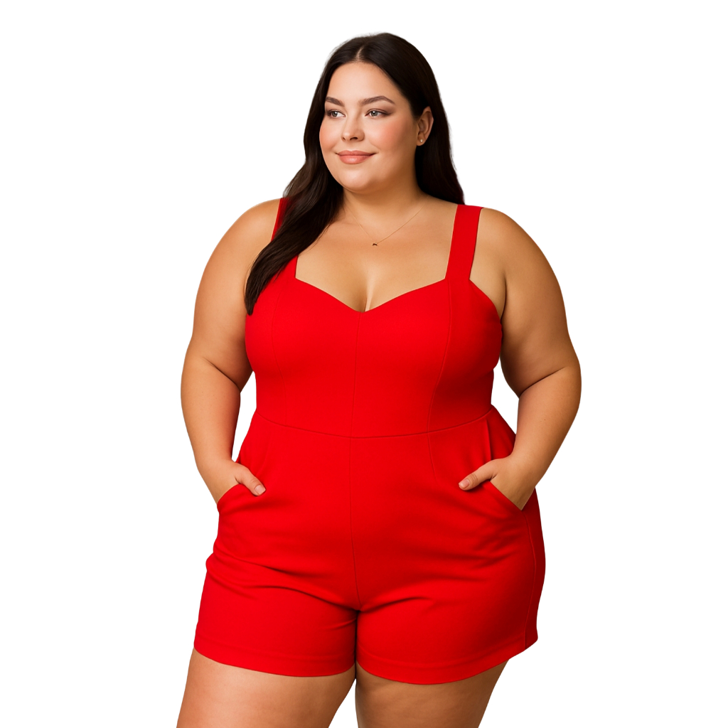 Macaquito Plus Size Moda Plus Size Moda Feminina Macaquinho Roupa Plus Size