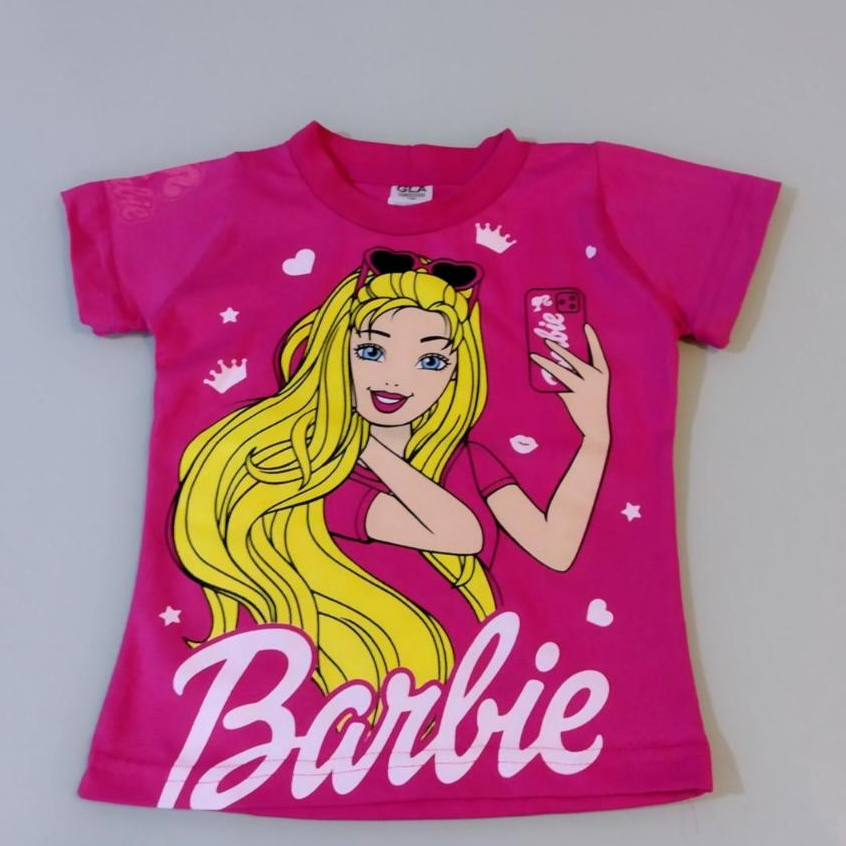 Camisa Camiseta Infantil Barbie Fantasia Personagens Meninos e Meninas