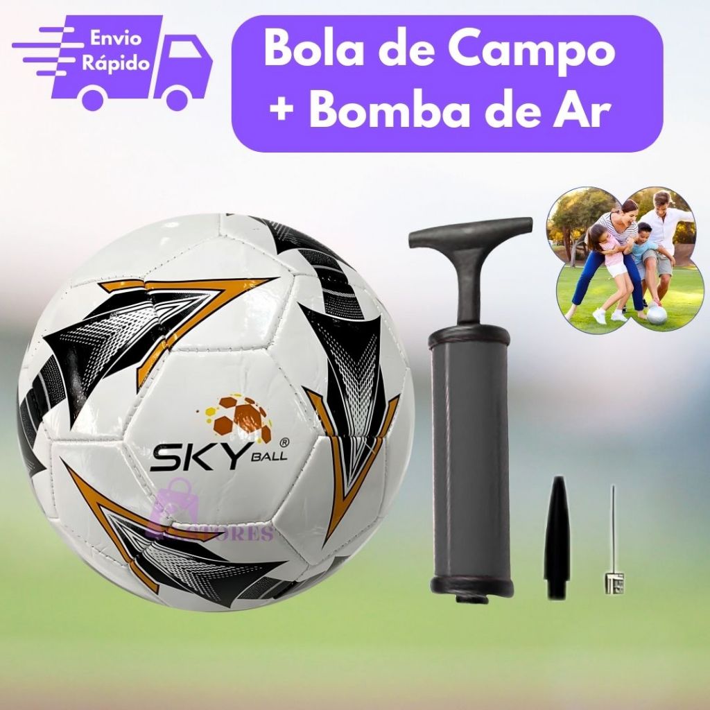 Bola De Campo + Bomba De Ar Futebol em Oferta na Shopee