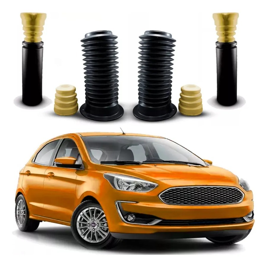 Kit Batente e Coifa Amortecedor Dianteiro e Traseiro Ka 2014 a 2021 Fiesta 2010 a 2021 Ecosport 2012
