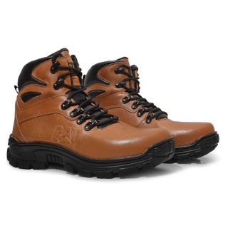 Coturno Masculina de Couro Nobuck 2067 Creme Coturno Botas Botina Botinha Masculino 35 ao 48 Plus Size