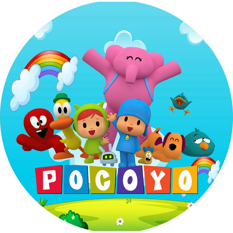 Capa para Painel Pocoyo de Festas Sublimado Redondo c/Elástico Veste Fácil 1.50 x 1.50 e 50 cm em Oferta na Shopee