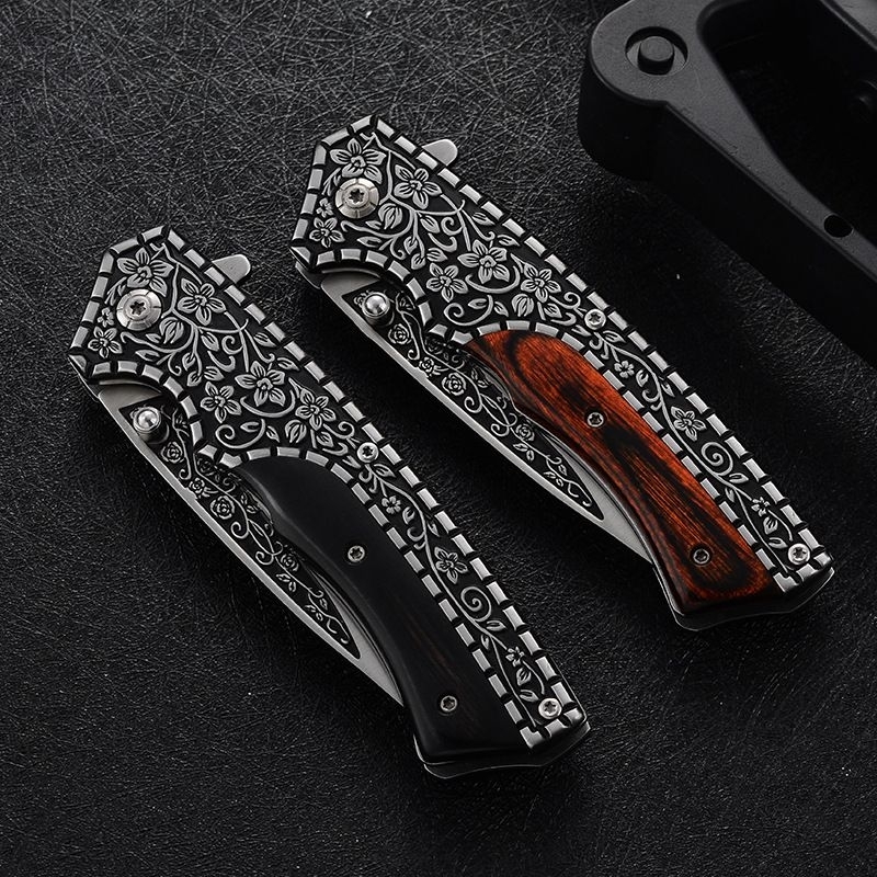 Canivete Semi Automático de bolso Clip Com Trava Para Cortar Fruta Pesca TC16 KNIFE MATRIX