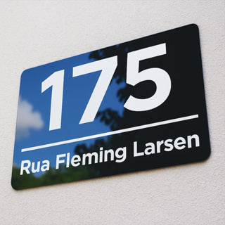 Placa de Número Residencial Personalizada | Casa Apartamento Empresa | Placa de Endereço em Oferta na Shopee