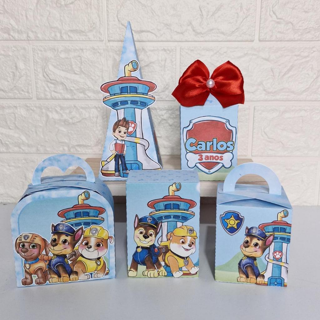 Festa/Aniversário Lembrancinha Personalizada Kit Tema Patrulha Canina Aquarela